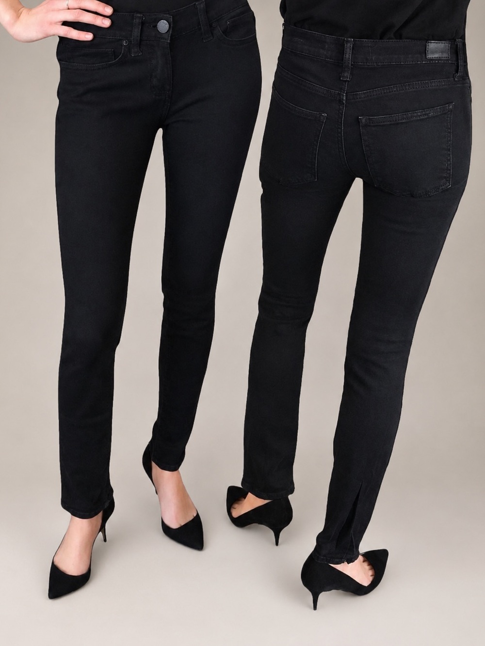 BDG Dark Black Wash Skinny Leg Mid Rise Denim Blue Jeans Pants - size 25